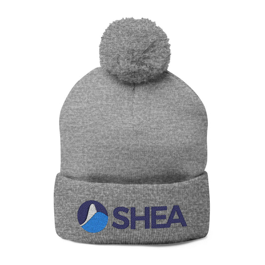 SHEA Branded Cozy Knit Pom-Pom Cap